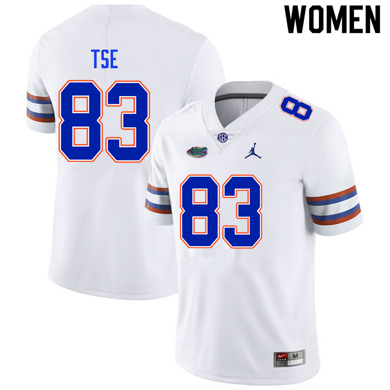 Women #83 Joshua Tse Florida Gators College Football Jerseys Sale-White